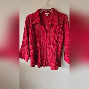 Christopher & Banks Vibrant Red Blouse